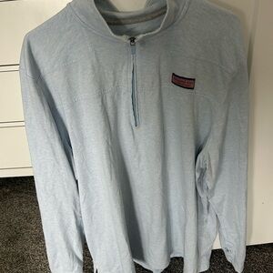Vineyard Vines Light Blue Zip Up Sweater